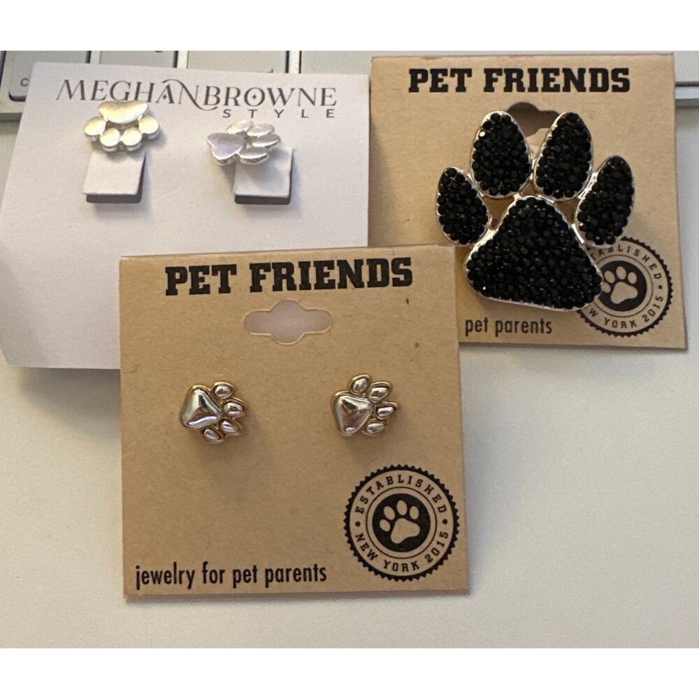 Pet Friends + Meghan Browne Style Pet Inspired 3 piece jewely lot New